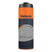 Niet eenzaam grappig personage (Sinaasappel) Thermosbeker (Voorkant)