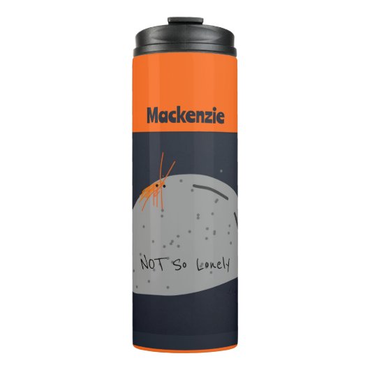 Niet eenzaam grappig personage (Sinaasappel) Thermosbeker (Voorkant)