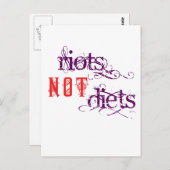 Niet-eetbare spoeling (Paars en rood) Briefkaart (Voorkant / Achterkant)