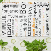 Niet-eetlust in andere talen - oranje theedoek (Gevouwen)