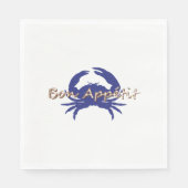 Niet-eetlust- Little-BLUE_Crab-Everyday- Vieren Servet (Voorkant)