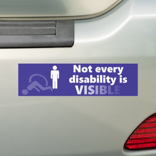 Niet elke handicap is zichtbare Bumpersticker (Op auto)