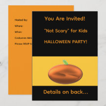 "Niet eng" voor kinderen HALLOWEEEN FEestje Uitnod