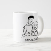 Niet erg computervaardig grote koffiekop (Voorkant rechts)