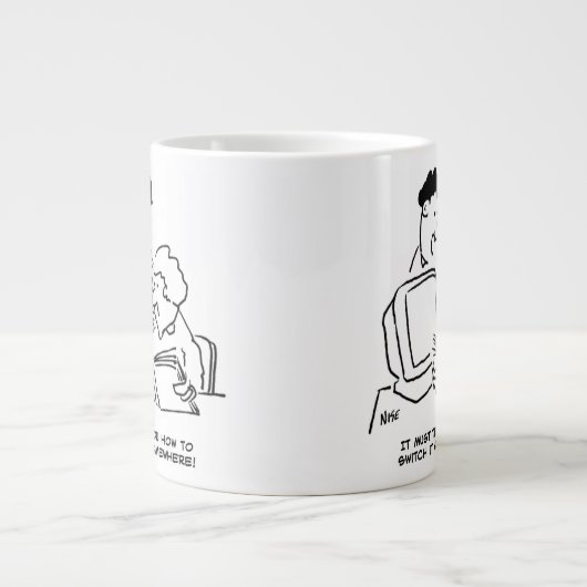 Niet erg computervaardig grote koffiekop (Voorkant)