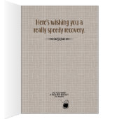 "Niet erg goed in de lijn" Cat-Lover Get-Well Kaar (Binnen (Rechts))