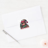 Niet erg vrolijke kerst elf vierkante sticker (Envelop)