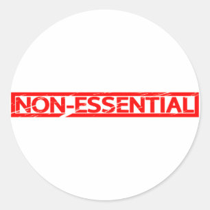Niet-essentiële stempel ronde sticker