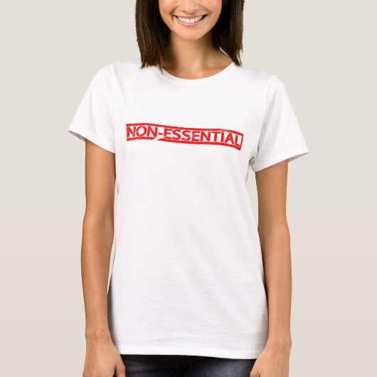 Niet-essentiële stempel t-shirt (Voorkant)