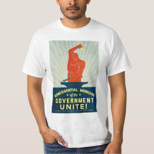 Niet-essentiële werknemers van de regering verenig t-shirt