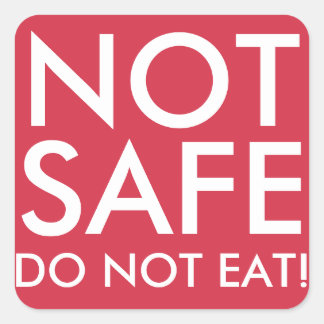 NIET ETEN Niet veilig voedsel stickers voor allerg