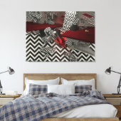 Niet-Euclidische verschuiving №1 Canvas Afdruk (Insitu (Slaapkamer))