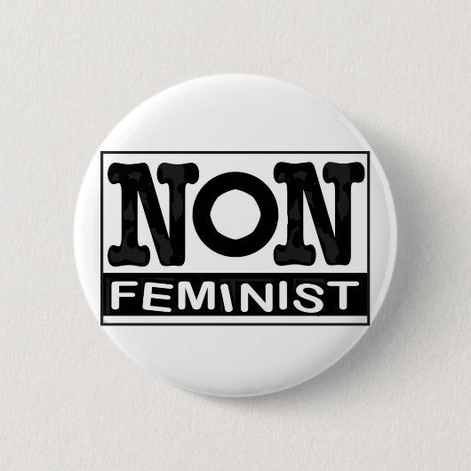 Niet-feministische logo badge ronde button 5,7 cm (Voorkant)