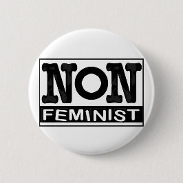 Niet-feministische logo badge ronde button 5,7 cm