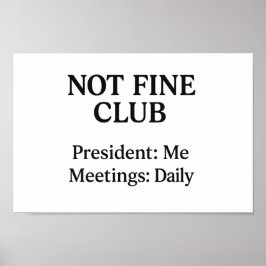 Niet Fijne Club – Wall Art Print