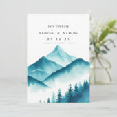 Niet-foto berg save the date (Staand voorkant)