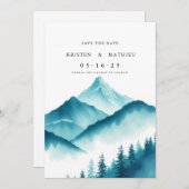 Niet-foto berg save the date (Voorkant / Achterkant)