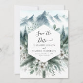 Niet-foto Classic Mountain Wedding Save The Date (Voorkant)
