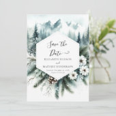 Niet Foto Elegant Mountain Wedding Save The Date (Staand voorkant)