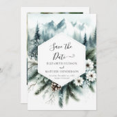 Niet Foto Elegant Mountain Wedding Save The Date (Voorkant / Achterkant)