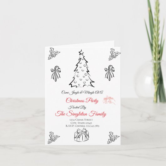 Niet-foto grillige kerst (Voorkant)