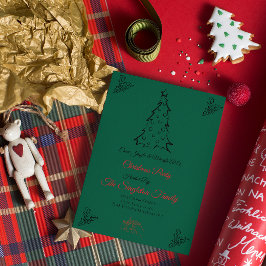 Niet-foto grillige kerst kaart