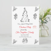 Niet-foto grillige kerst kaart (Staand voorkant)