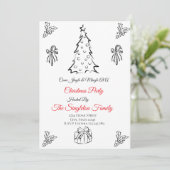 Niet-foto grillige kerst kaart (Staand voorkant)