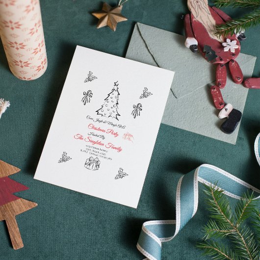 Niet-foto grillige kerst save the date