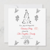 Niet-foto grillige kerst save the date (Voorkant)