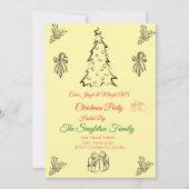 Niet-foto grillige kerst uitnodiging (Voorkant)