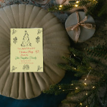 Niet-foto grillige kerst uitnodiging