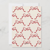 Niet foto Kerst Rood Moderne Retro boog Feestdagenkaart (Achterkant)