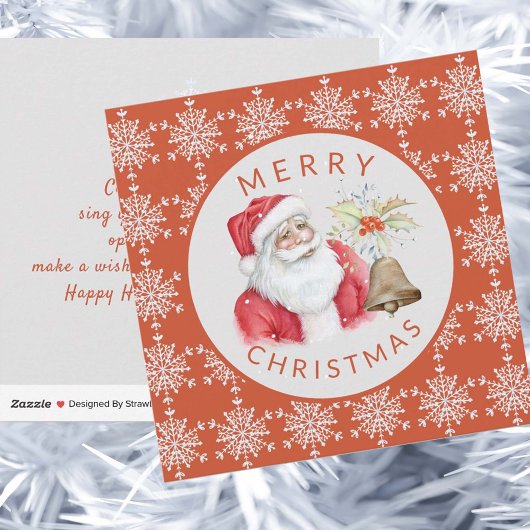 Niet-foto  kerstkerstman feestdagenkaart