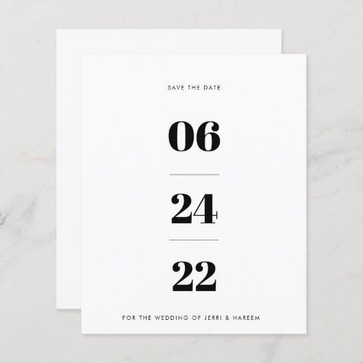 Niet-foto Opslaan Datum (Voorkant / Achterkant)