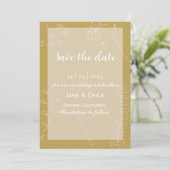 Niet Foto Simple Savannah Green Wild Flower Save The Date (Staand voorkant)