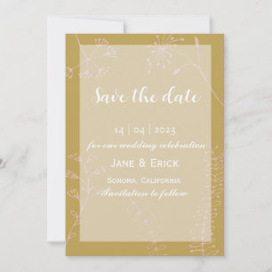 Niet Foto Simple Savannah Green Wild Flower Save The Date