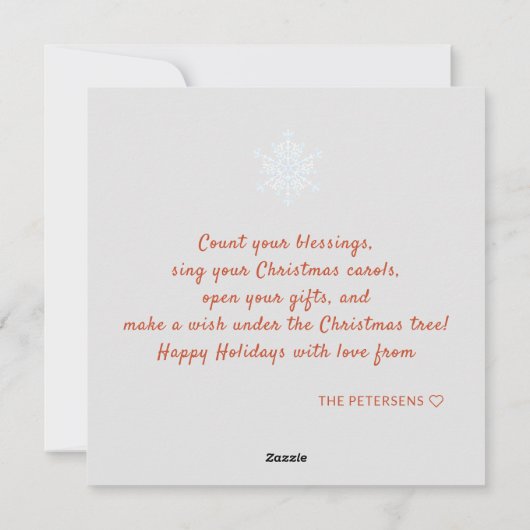 Niet-fotografie Snowflakes voor kerst Feestdagenkaart (Achterkant)