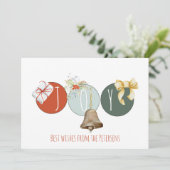 Niet-fotoretro moderne feesttypografie Kerstmis Feestdagenkaart (Staand voorkant)