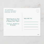 Niet-foto's met Merry en Bright kerstlampjes Feestdagenkaart (Achterkant)