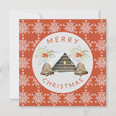 Niet-fototraditioneel kerstfeest feestdagenkaart (Voorkant)