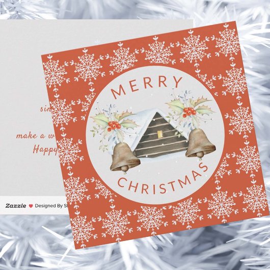 Niet-fototraditioneel kerstfeest feestdagenkaart