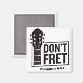Niet fret (Filippijnen 4:6-7) gitaar Magneet (Voorkant / Achterkant)