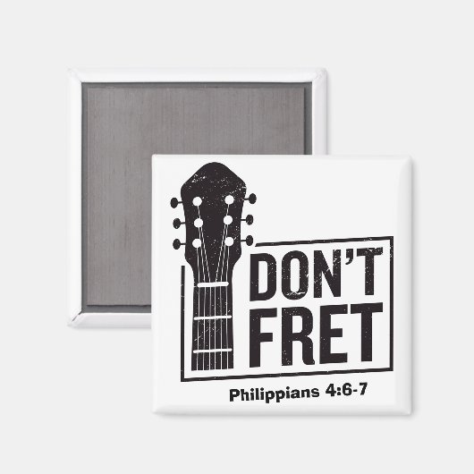 Niet fret (Filippijnen 4:6-7) gitaar Magneet (Voorkant / Achterkant)