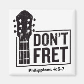 Niet fret (Filippijnen 4:6-7) gitaar Magneet (Voorkant)