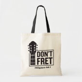 Niet fret (Filippijnen 4:6-7) gitaar Tote Bag (Voorkant)