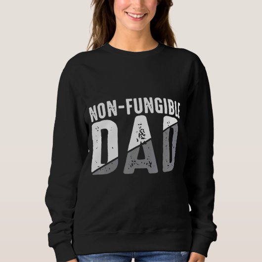 Niet Fungibele Dad Vaderdag Blockchain Cryptocur Trui (Voorkant)