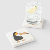 Niet-fungibele Toucan-Onderzetter Stenen Onderzetter (Zijkant)