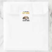 Niet gaan Beagle Ronde Sticker (Tas)