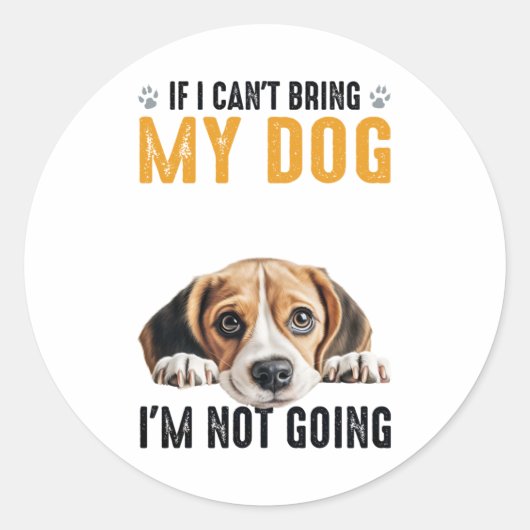 Niet gaan Beagle Ronde Sticker (Voorkant)